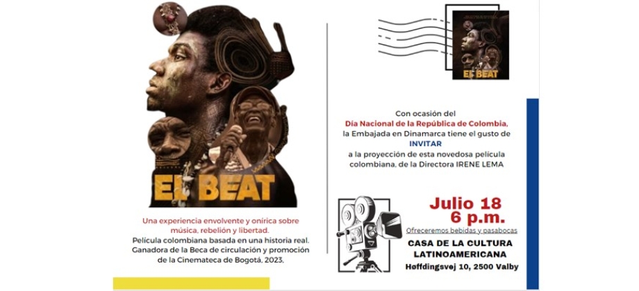 Proyección de la película El Beat en el marco de la conmemoración del Día de la Independencia de Colombia