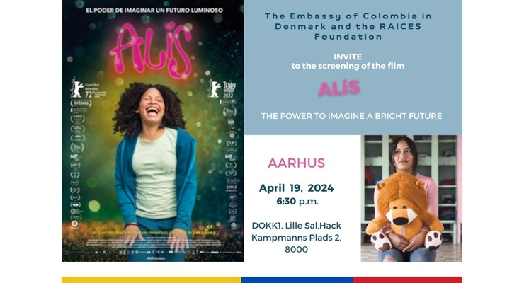 Embajada de Colombia en Dinamarca invita a ver la película Alis este 19 de abril