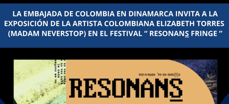 La Embajada de Colombia invita al Festival de Poesía “Resonans Fringe” 